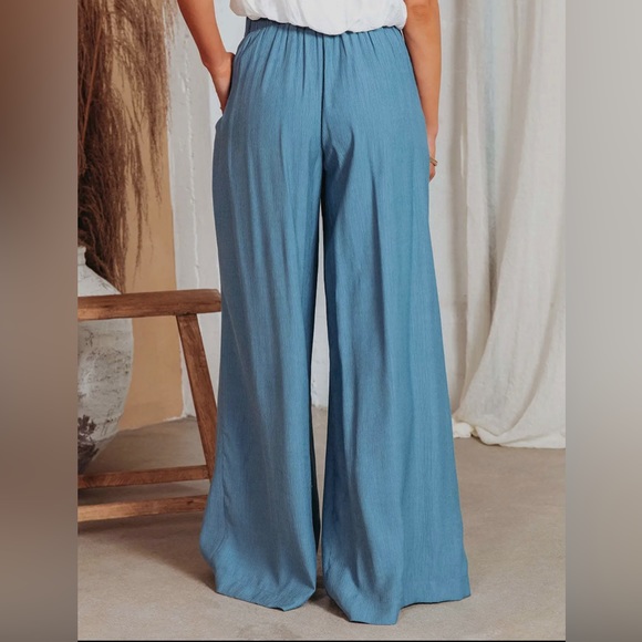 Casual Style High Waisted Wide Leg Pants - Picture 7 of 10